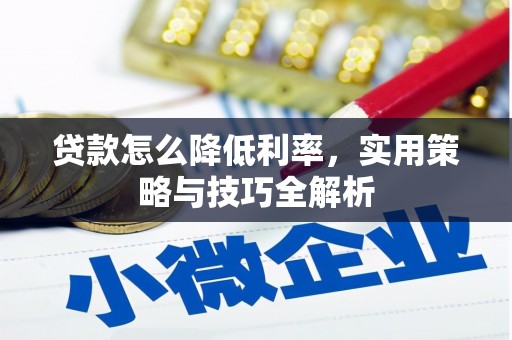 隆回贷款怎么降低利率，实用策略与技巧全解析