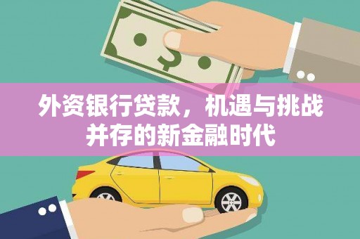 黄骅外资银行贷款，机遇与挑战并存的新金融时代