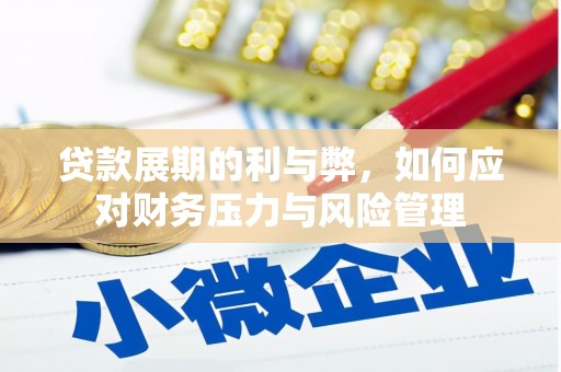 新会贷款展期的利与弊，如何应对财务压力与风险管理