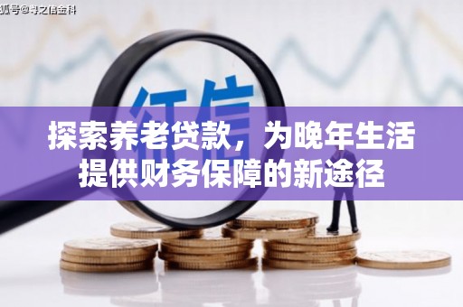 顺庆探索养老贷款，为晚年生活提供财务保障的新途径