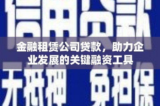 武功金融租赁公司贷款，助力企业发展的关键融资工具