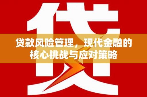 攀枝花贷款风险管理，现代金融的核心挑战与应对策略