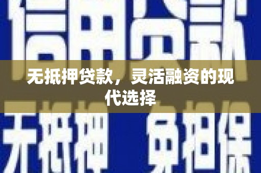 西畴无抵押贷款，灵活融资的现代选择