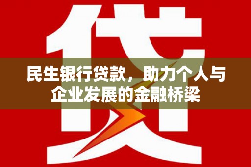葫芦岛民生银行贷款，助力个人与企业发展的金融桥梁