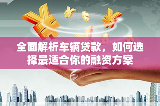 内湖全面解析车辆贷款，如何选择最适合你的融资方案