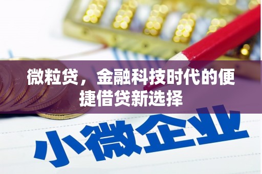 恒春微粒贷，金融科技时代的便捷借贷新选择