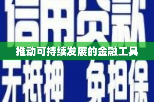 宣汉推动可持续发展的金融工具